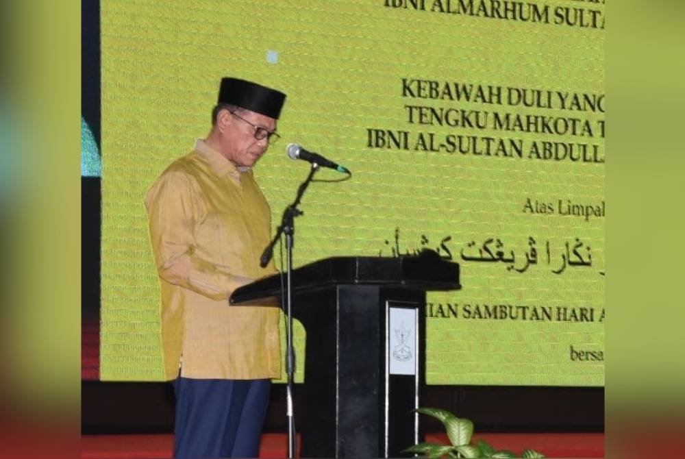 Wan Rosdy ketika berucap pada majlis sambutan Hari Alam Sekitar Negara (HASN) 2022 peringkat Kebangsaan di Dewan Bandaraya Kuantan pada Sabtu.