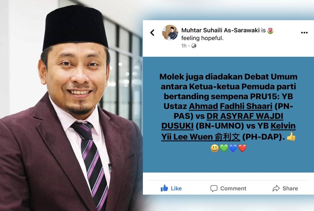 Ahmad Fadhli bersetuju debat diadakan antara ketua-ketua pemuda parti yang bertanding pada PRU15.