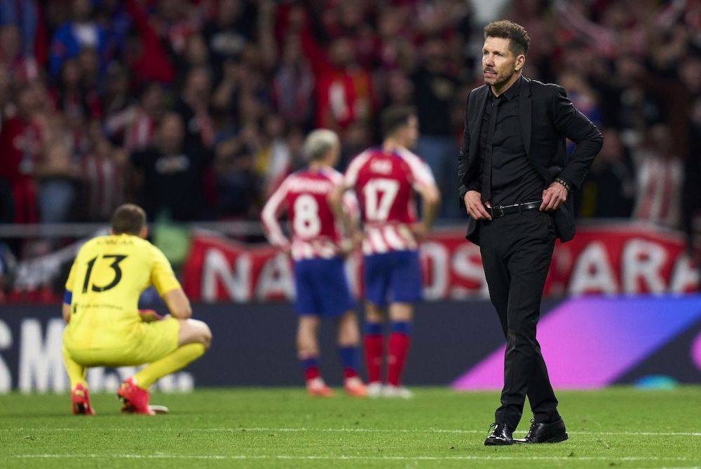 Simeone kecewa Atletico tersingkir daripada saingan Liga Juara-Juara. - Foto Agensi