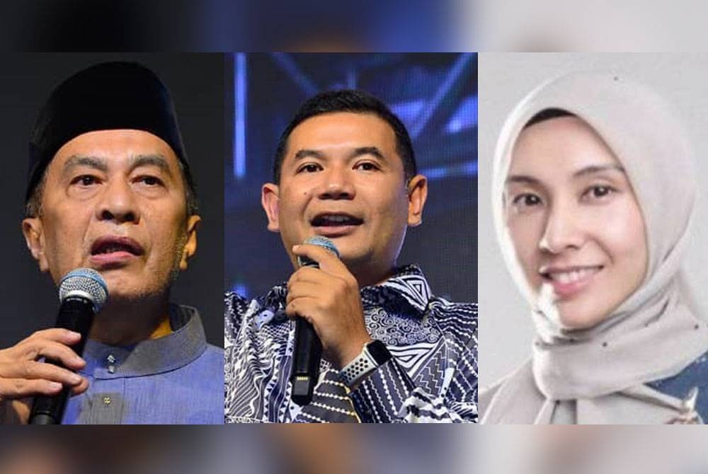 Gambar dari kiri: Hussam, Rafizi Ramli, Nurul Izzah