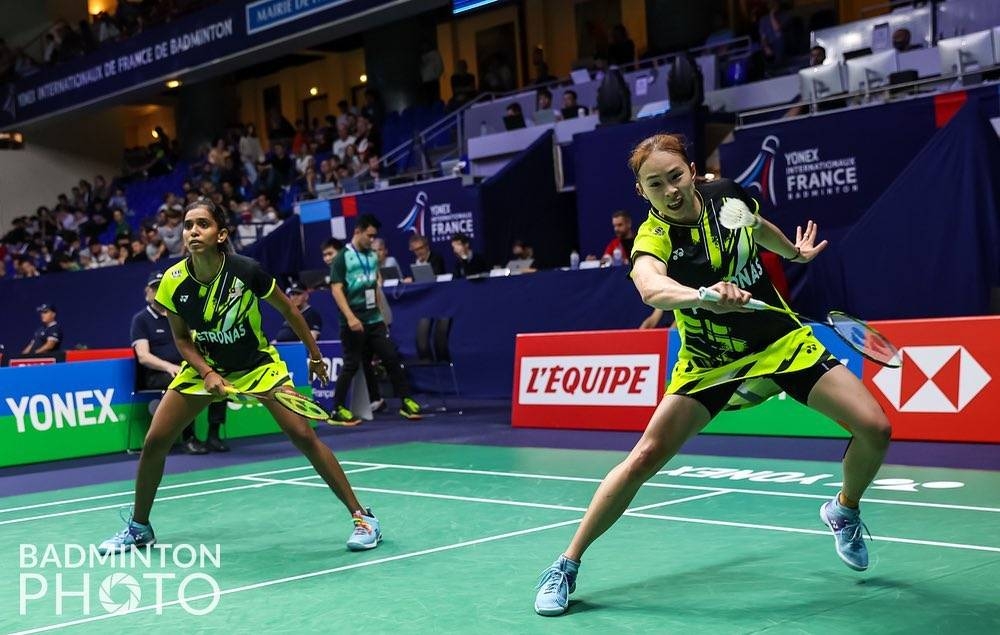 Pearly-Thinaah meneruskan pengembaraan cemerlang di bumi Paris. - Foto Badminton Association of Malaysia - BAM