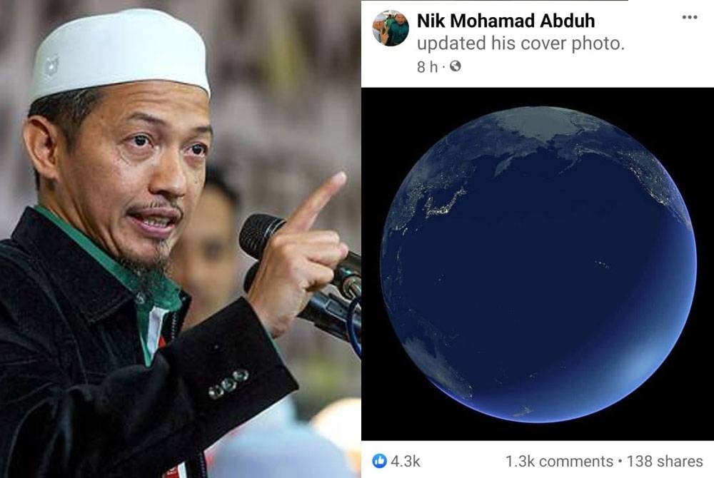 Penyandang kerusi Parlimen Bachok, Nik Mohamad Abduh mencetuskan tanda tanya apabila memuat naik gambar bumi berwarna biru di akaun Facebook miliknya sembilan jam yang lalu pada Isnin.