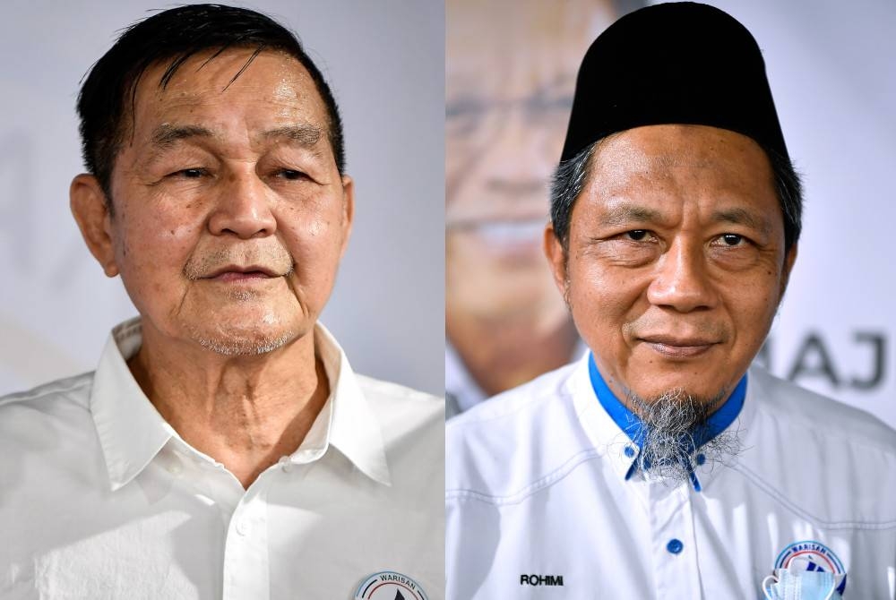 Calon Warisan bagi Parlimen Padang Besar, Ko Chu Liang (kiri) dan calon Parlimen Kangar, Rohimi Shapiee. - Foto Bernama