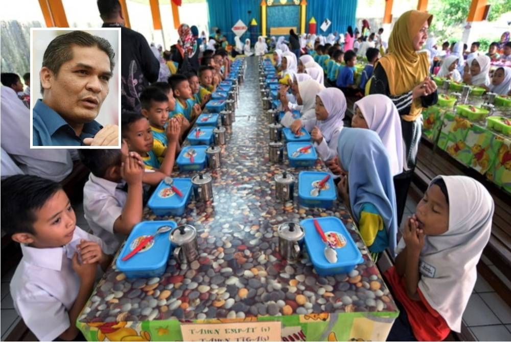 Rancang Makanan Tambahan yang berkuat kuasa mulai Ahad ini bakal memanfaatkan 791,477 murid. - Gambar kecil: Mohd Radzi