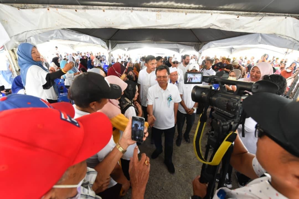 Mohd Shafie ketika hadir pada majlis pemimpin bersama rakyat di Kalabakan, Tawau.