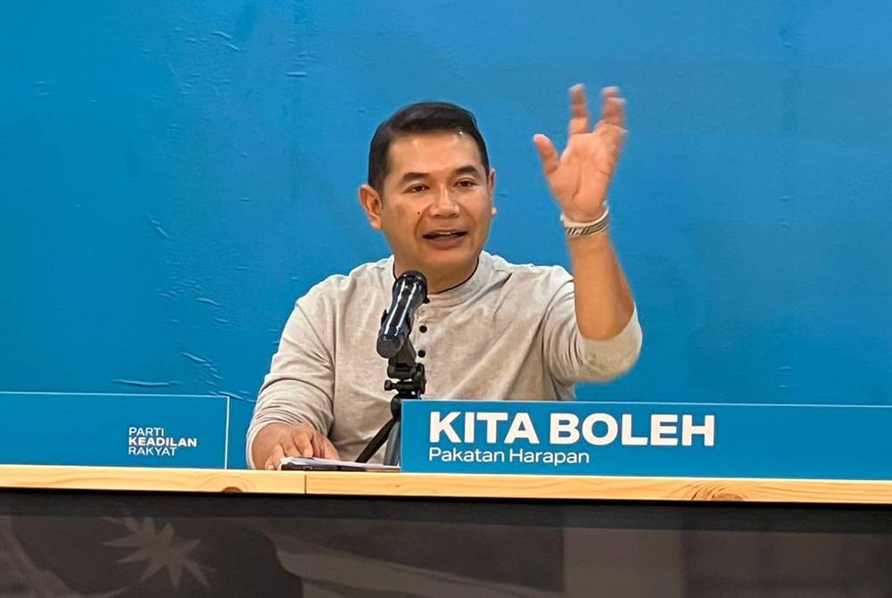 Rafizi ketika sidang media di Ibu Pejabat PKR pada Rabu.