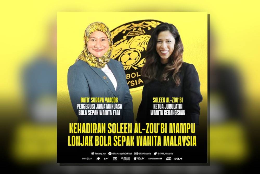 Sentuhan Soleen diharap mampu beri nafas baharu buat skuad bola sepak wanita negara. - Foto FB FAM