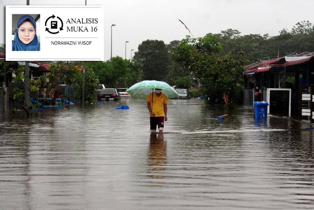 Hujan lebat pada petang Selasa menyebabkan beberapa kawasan di seluruh negara. - Gambar hiasan