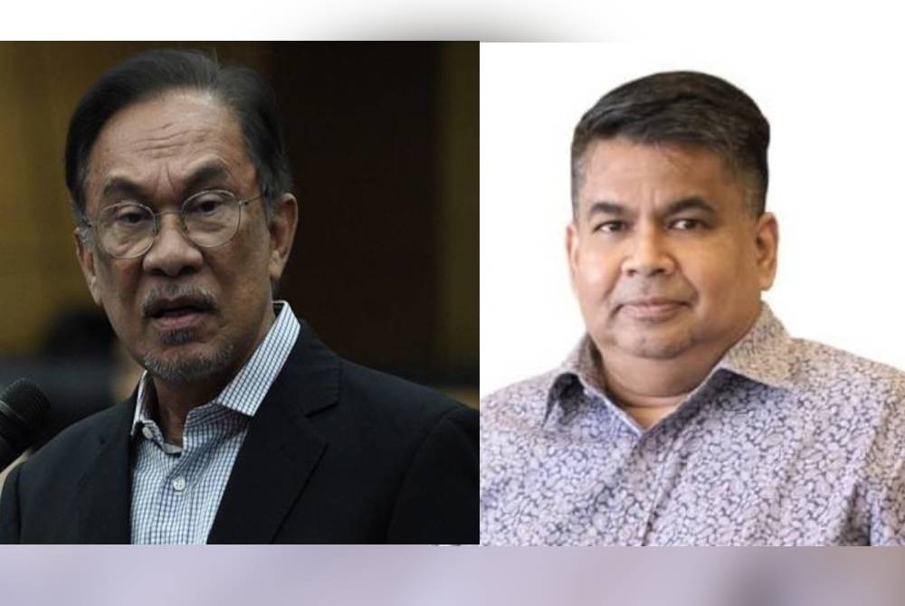 Anwar Ibrahim (kiri) dan Rais Hussin