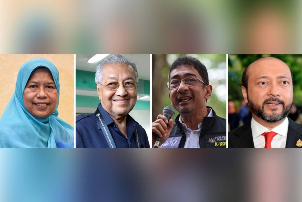 Dari kiri; Zuraida, Dr Mahathir, Zahidi Zainul, dan Mukhriz.