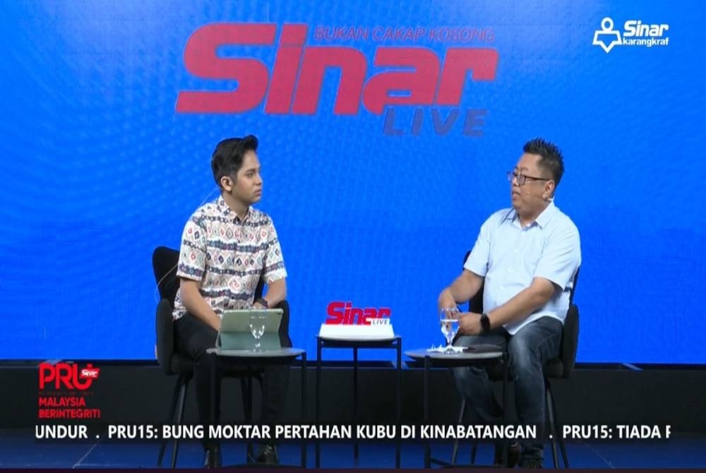 Dr Hamdan Mohd Salleh (kanan) ketika menjadi panelis program Sinar Live bertajuk &#039;Siapa Sangka Siapa Duga&#039; yang dikendalikan hos Fahiz Ariff pada Ahad.