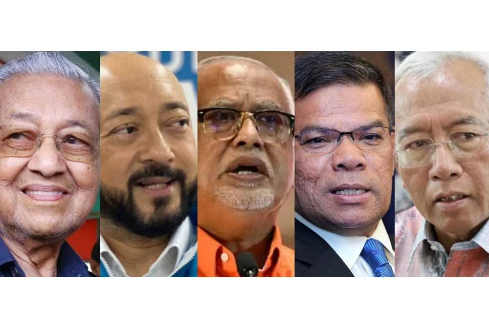 Dari kiri: Dr Mahathir, Mukhriz, Mahfuz, Saifuddin dan Mahdzir