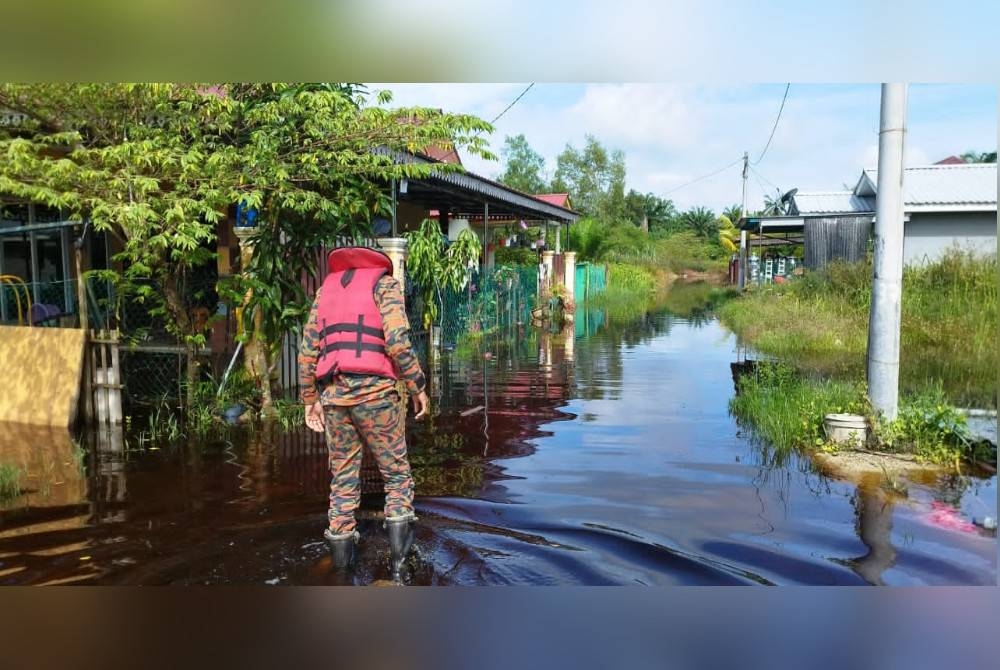 Antara kawasan di sekitar Kuala Langat yang masih terjejas banjir dan dalam pemantauan pihak bomba.