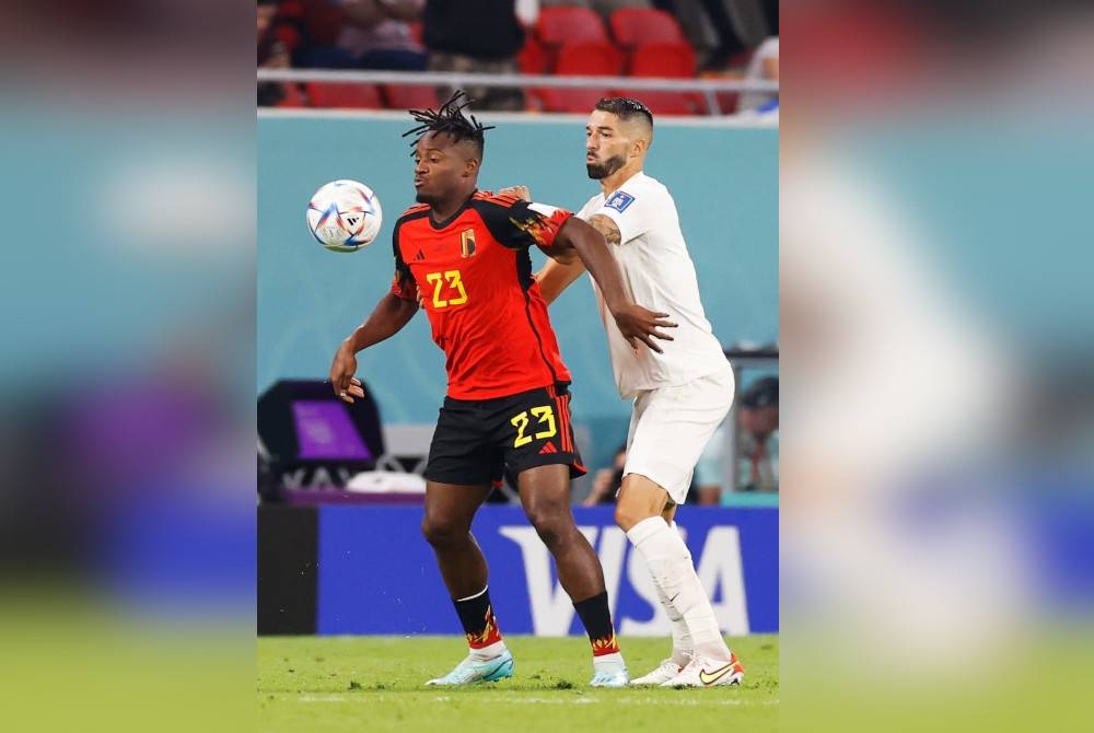 Batshuayi (kiri) meledak gol tunggal untuk membantu kemenangan Belgium ke atas Kanada 1-0. - Foto EPA