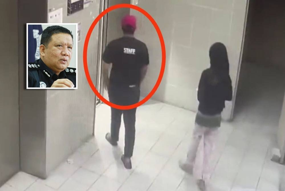 Lelaki yang dipercayai mencabul kanak-kanak perempuan ketika berada di dalam lif sebuah kediaman di Putrajaya pada Rabu diberkas polis. (Gambar kecil: A Asmadi)