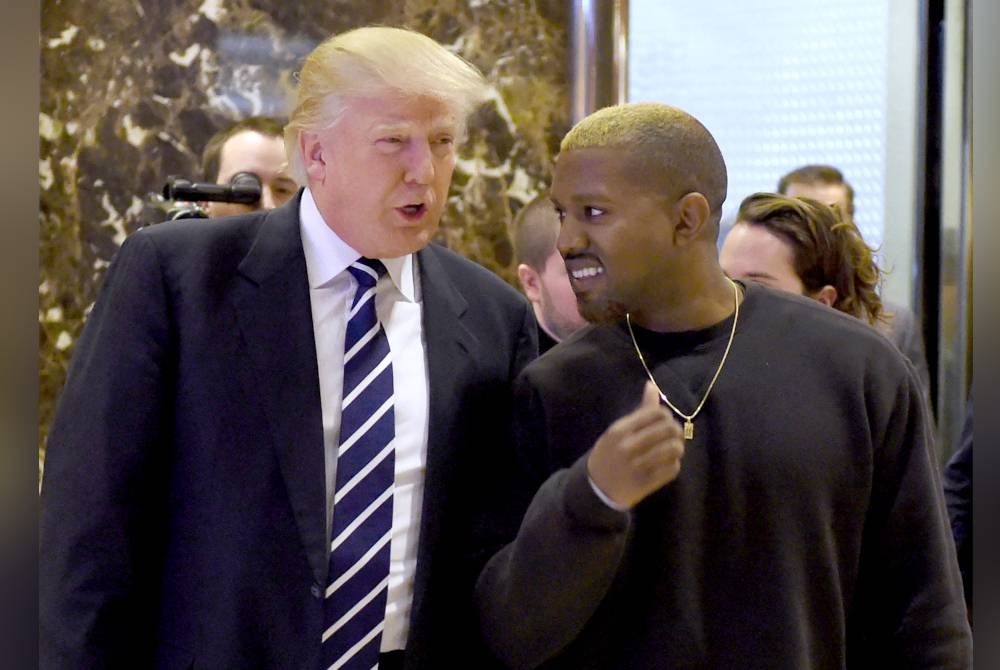 Kanye West dan bekas Presiden AS, Donald Trump.- AFP