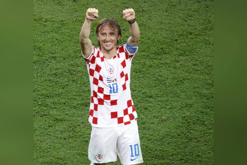 Modric sangat gembira dapat membantu Croatia mara ke pusingan kalah mati Piala Dunia Qatar 2022. Foto EPA