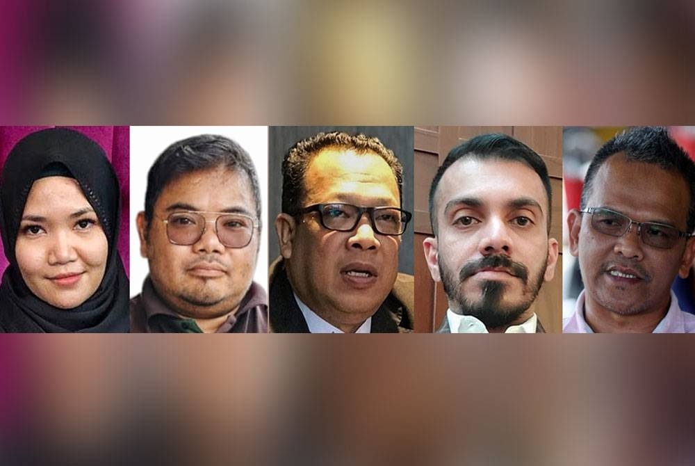 Gambar dari kiri: Alia Fasha, Ahmad Kamal, Zuhairi, Mohd Safuan, Jefri