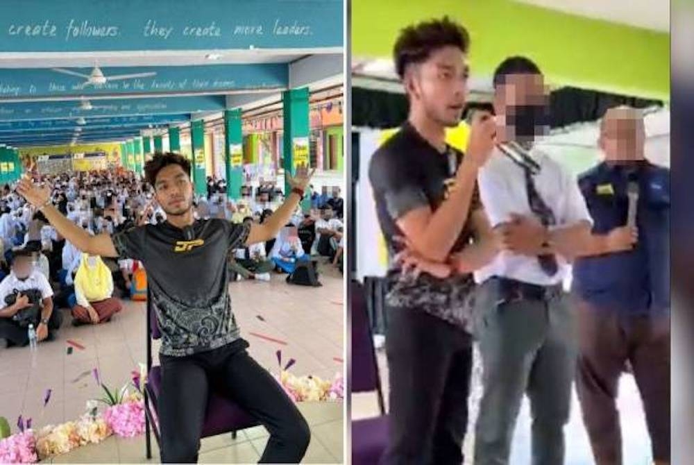 Haqiem Stopa hadir sebagai penceramah di sebuah program motivasi di sebuah sekolah menengah di Kuala Lumpur baru-baru ini.