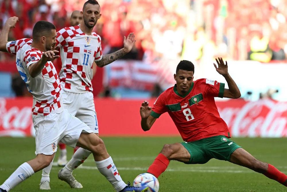 Croatia dan Maghribi akan berdepan di Qatar buat kali kedua selepas terikat tanpa jaringan 0-0 pada aksi pembukaan Kumpulan F di Stadium Al Bayt, 23 November lalu. FOTO: AGENSI