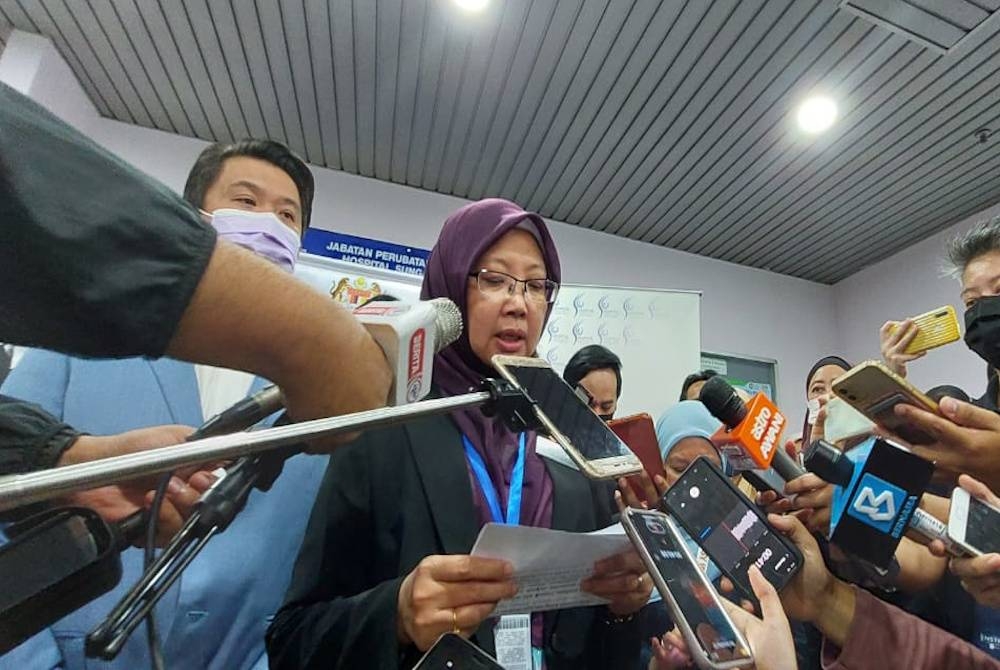 Dr Zaliha ketika sidang media di Jabatan Forensik Hospital Sungai Buloh pada Jumaat.