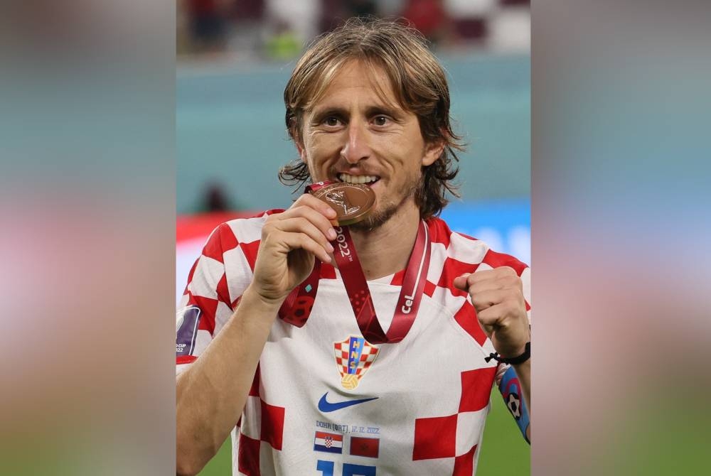 Modric tekad untuk terus beraksi bersama Croatia dalam saingan Liga Negara-Negara pada Jun 2023. - Foto AFP