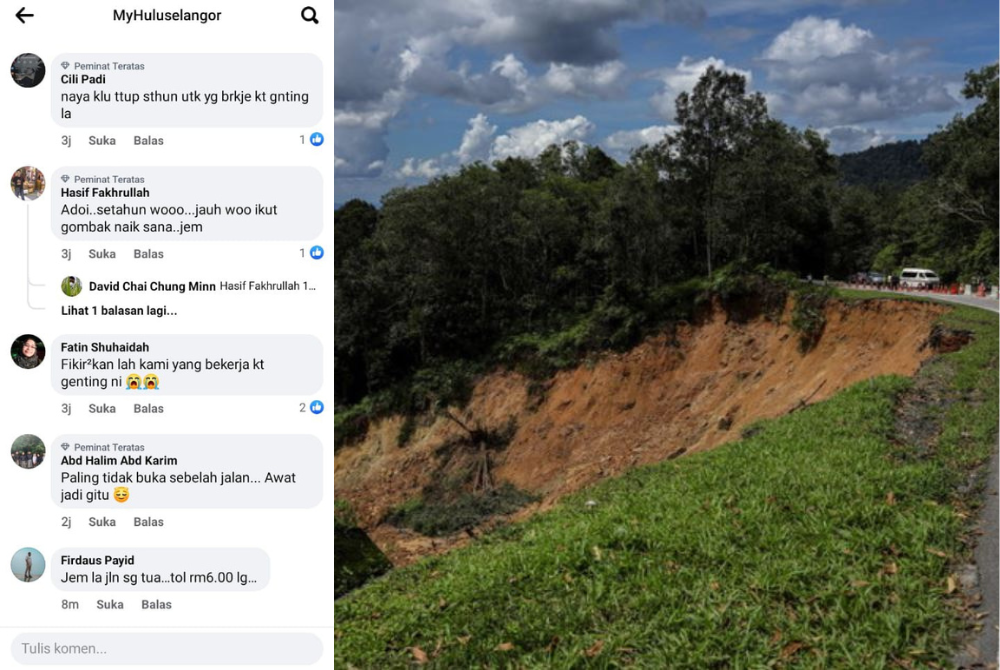 Tangkap layar di ruangan komen Facebook MyHulu Selangor pada Selasa.