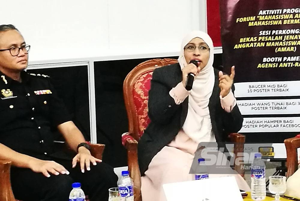 Nurhayati berucap pada forum bertajuk Mahasiswa Anti-Rasuah, Mahasiswa Bermaruah di UTM, Skudai pada Selasa.