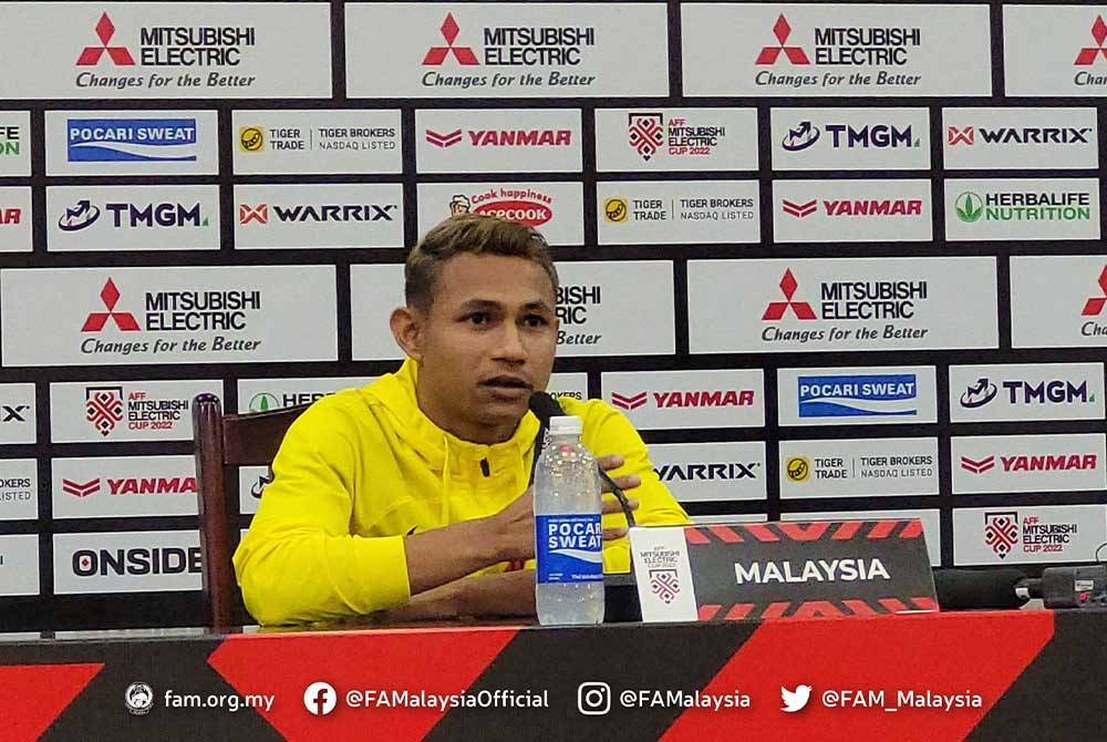 Faisal tekad membantu Harimau Malaya meraih keputusan positif pada aksi menentang Vietnam dalam saingan Piala AFF di Hanoi pada Selasa. - Foto FB FAM