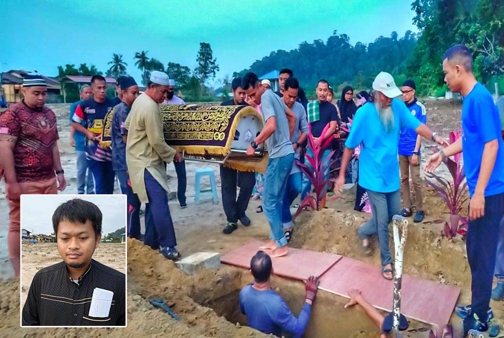 Jenazah Allahyarham Nik Naizi selamat dikebumikan di Tanah Perkuburan Islam Setali, Jalan Haji Ahmad Kuantan pada pagi Rabu. (Gambar dalam :Nik Ahmad Amirul Husain)