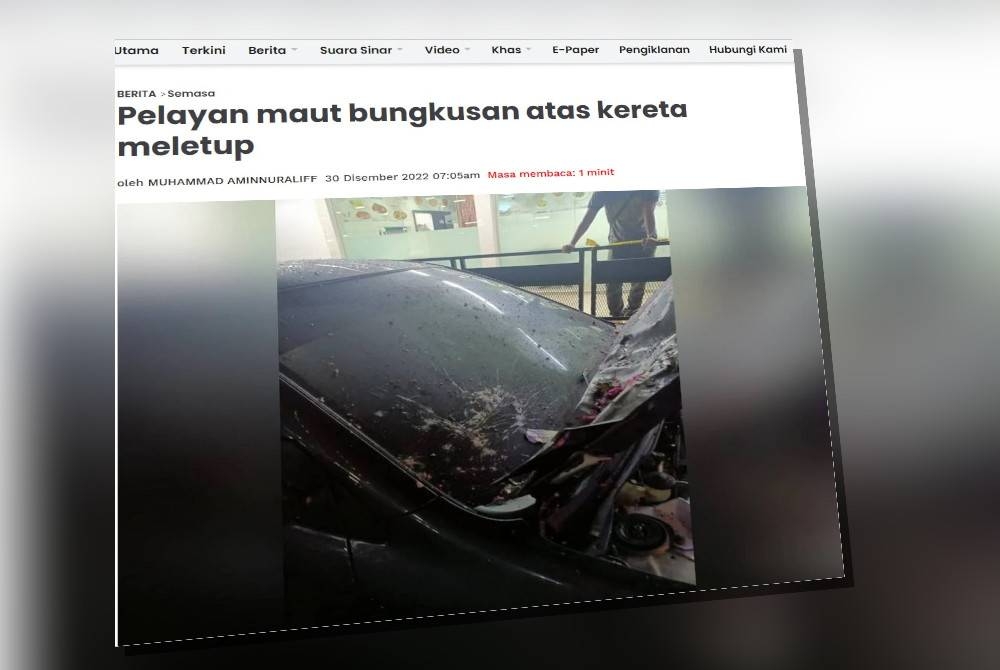 Laporan Sinar Harian pada pagi Jumaat.