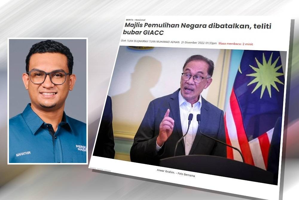 (Mahathir) Anwar sebelum ini dilapor berkata, kerajaan akan meneliti cadangan untuk membubarkan GIACC.