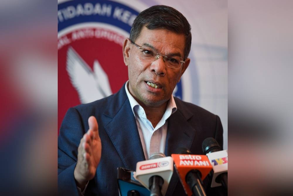 Saifuddin Nasution bercakap pada sidang media di Agensi Antidadah Kebangsaan, pada Khamis. - Foto Bernama