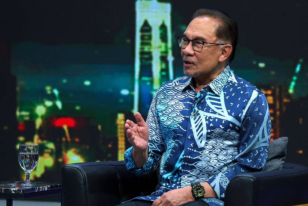 Anwar pada temu bual dalam rancangan Naratif Khas bersama Perdana Menteri terbitan RTMmhari ini. Foto Bernama