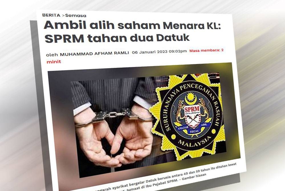 Laporan Sinar Harian.