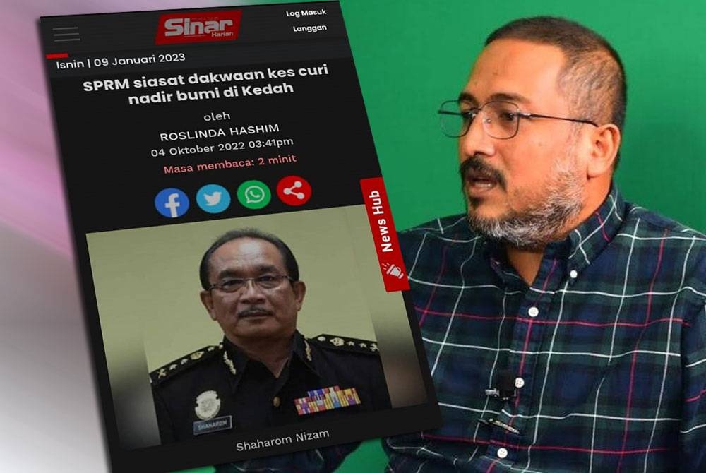 Laporan Sinar Harian pada Oktober 2022. Gambar kanan: Shaiful Hazizy