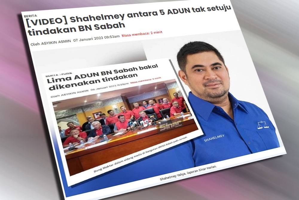 Sinar Harian sebelum ini melaporkan Shahelmey mengakui bahawa beliau antara lima ADUN yang tidak bersetuju dengan langkah Barisan Nasional (BN) Sabah yang menarik sokongan terhadap Datuk Seri Hajiji Noor sebagai Ketua Menteri.