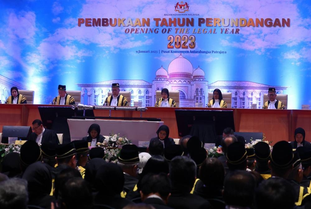 Majlis Perasmian Pembukaan Tahun Perundangan 2023 di Pusat Konvensyen Antarabangsa Putrajaya (PICC) pada Isnin. - Foto Bernama