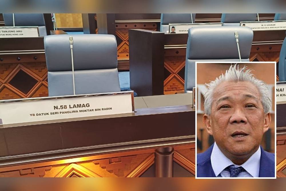 Kedudukan sebahagian ADUN BN berubah ke blok pembangkang di DUN Sabah bagaimanapun tiada ADUN BN yang hadir pada sidang Khas DUN itu. (Gambar kecil: Bung Moktar)