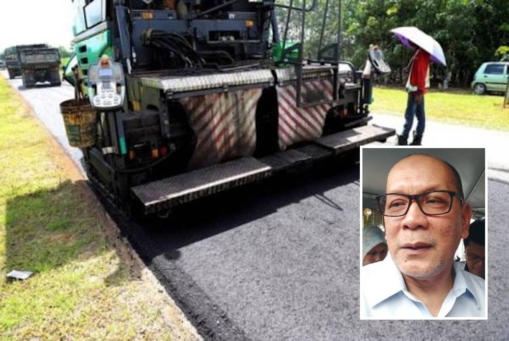 Sebanyak RM50 juta diperuntukkan untuk kerja-kerja menurap jalan di seluruh Selangor pada tahun ini. (Gambar kecil: Izham)