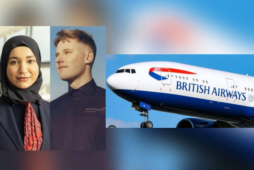 Buat kali pertama dalam tempoh 20 tahun, British Airways memperkenalkan pakaian seragam baharu dengan menyertakan pilihan tunik dan tudung untuk kru kabin wanita sebagai pilihan pertama atau ‘airlines first’. Foto: Sumber internet.