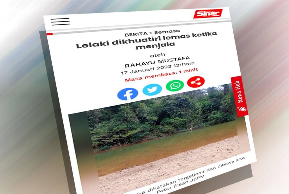 Laporan Sinar Harian pada malam Isnin.