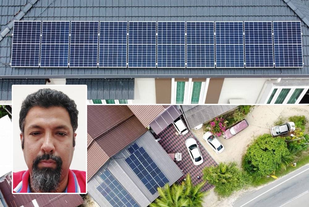 Antara kediaman di Terengganu yang menggunakan tenaga solar sebagai alternatif bagi menjimatkan penggunaan tenaga elektrik. - Gambar kecil: Ahmad Fadhil Ishtiyaq