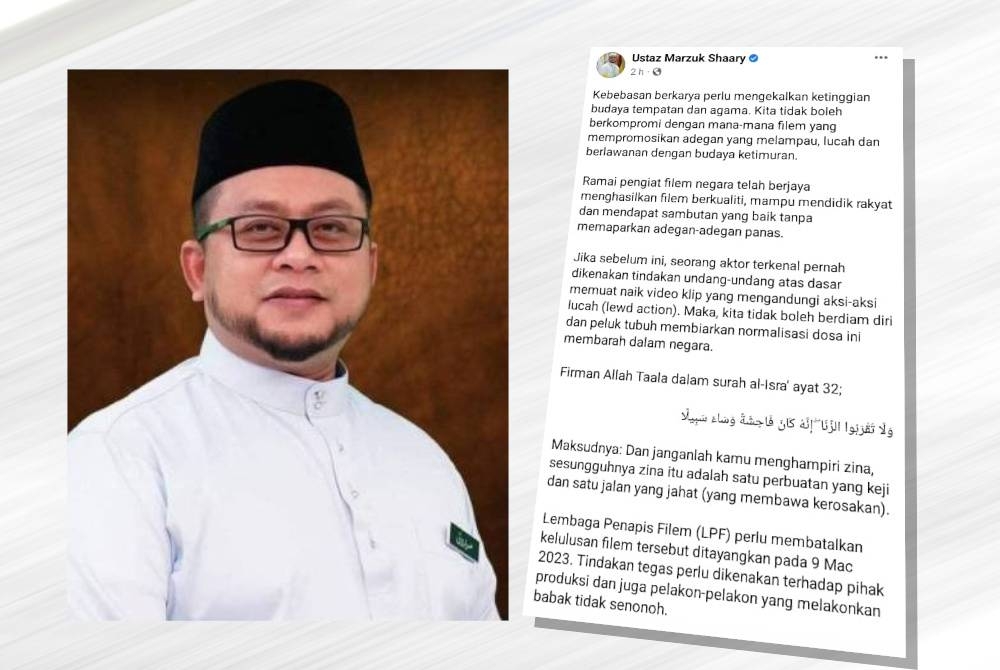 Ahmad Marzuk dan kenyataan yang dimuat naik di Facebook pada Rabu.