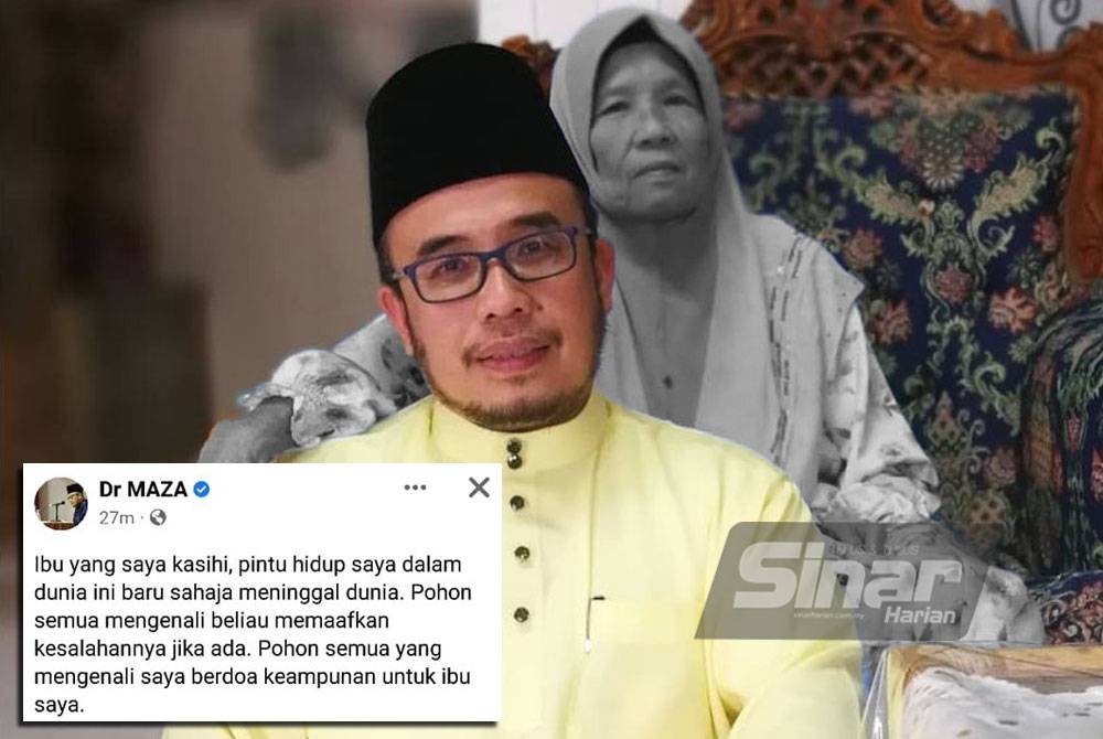 Ibu Mufti Perlis, Datuk Dr Mohd Asri Zainul Abidin atau lebih dikenali sebagai Dr MAZA meninggal dunia pada pagi Ahad.