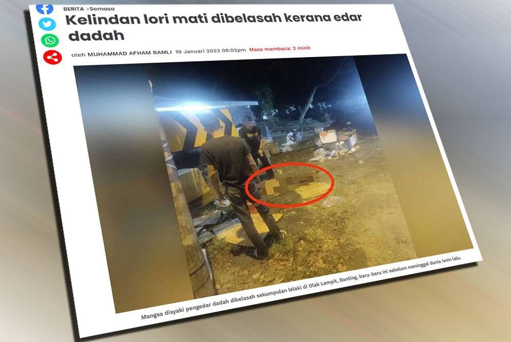 Laporan Sinar Harian Khamis lalu.