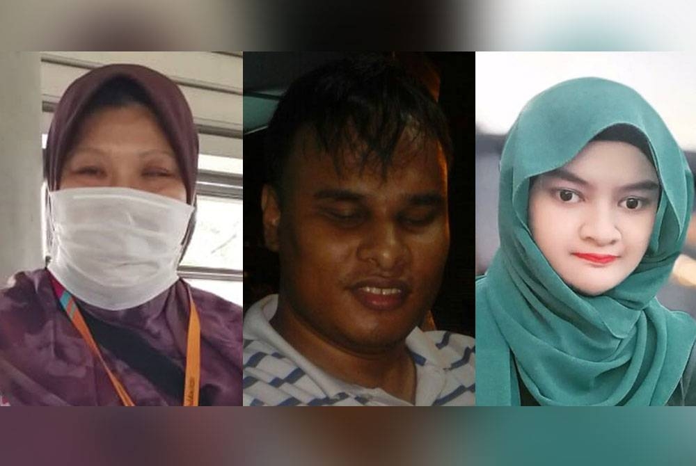 Gambar dari kiri: Aini, Mohd Nazri, Jaheerah