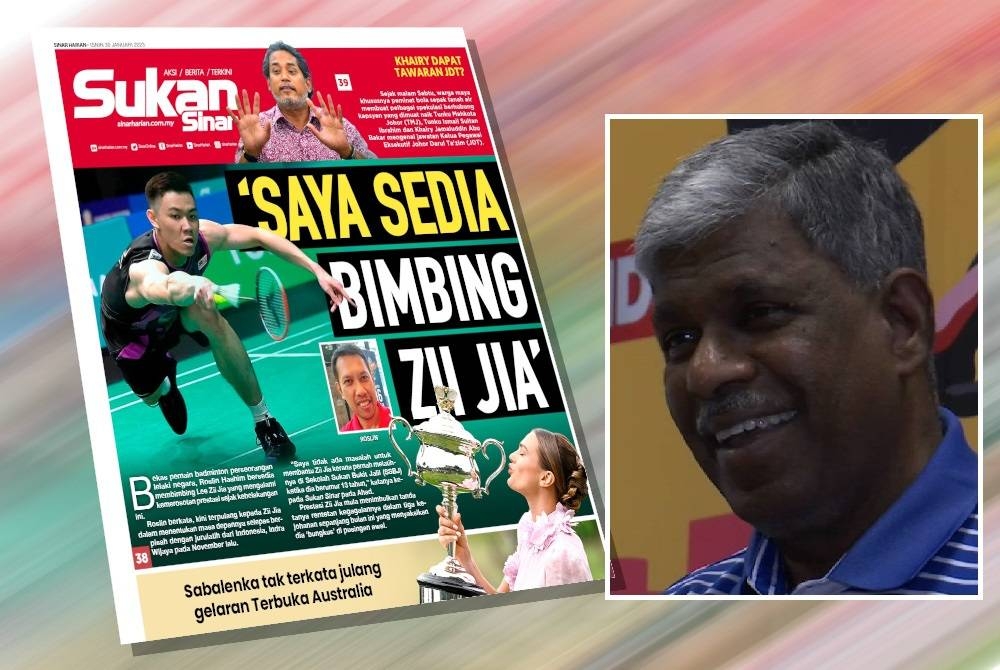 Laporan Sukan Sinar pada Isnin. (James Selvaraj)