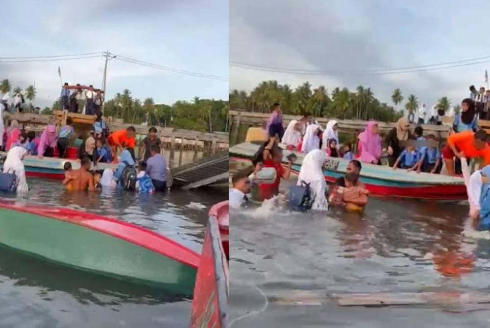 Insiden jeti roboh di Pulau Pababag, Semporna, Sabah pada Isnin yang menyebabkan 25 murid jatuh ke dalam laut.