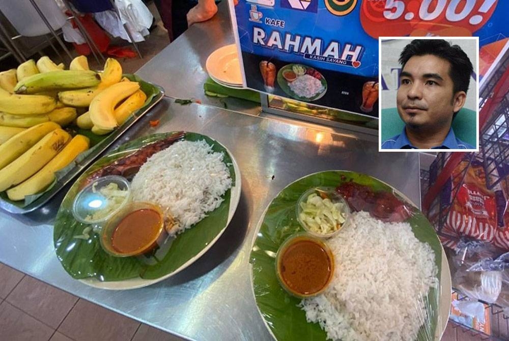 Antara Menu Rahmah yang ditawarkan pada harga RM5 bermula Selasa lalu. - Gambar kecil: Mohamad Yusrizal